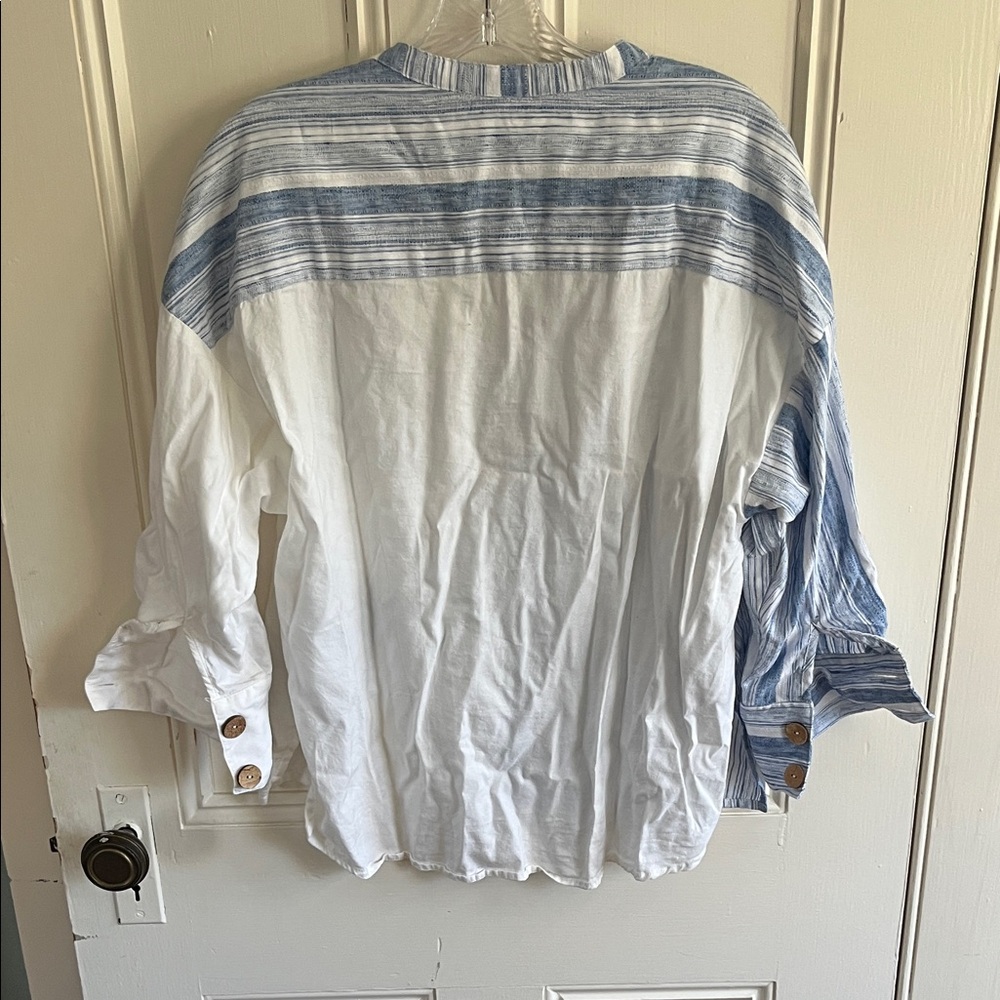 Desigual Striped Top in Blue and White - Picture 6 of 6